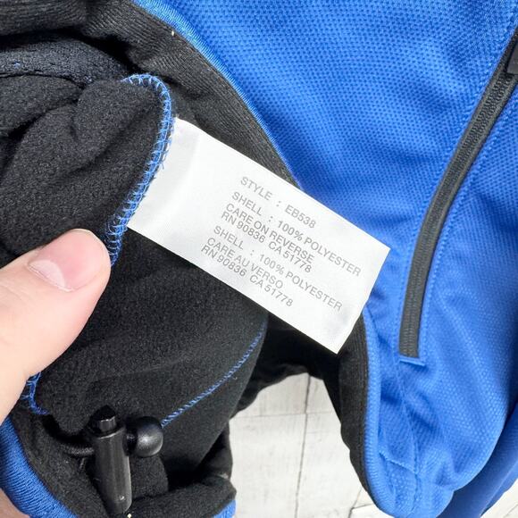 New Eddie Bauer Jacket Men Size Medium Weather Resist Soft Shell Full Zip Blue - Picture 6 of 8